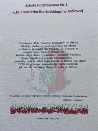 podziekowanie sybiracy